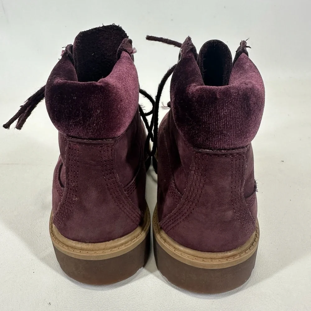 Timberland Girls Size 1 Maroon Suede‎ Boots